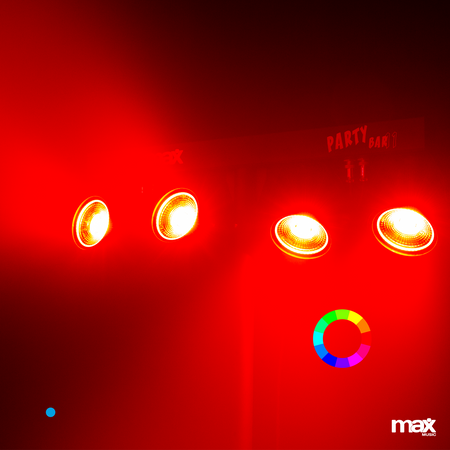 Zestaw oświetleniowy MAX Partybar11 - 4x 20W COB Par + statyw