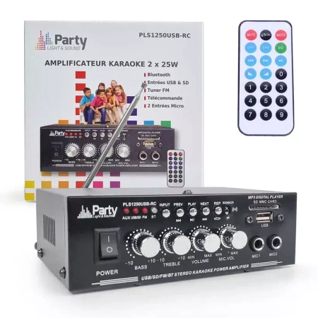 Wzmacniacz KARAOKE Party Light&Sound PLS1250USB-RC