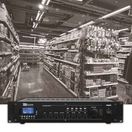 PRM360 100V 6 kanałowy Mikser-Wzmacnicz 4 strefowy 360W PD