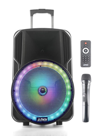 Kolumna mobilna LED 15''/38cm USB BT MIC FM PARTY-15RGB