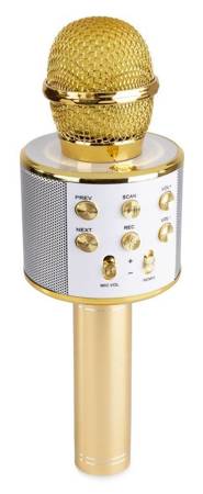 Mikrofon z głośnikiem do Karaoke KM01  BT / MP3 GOLD