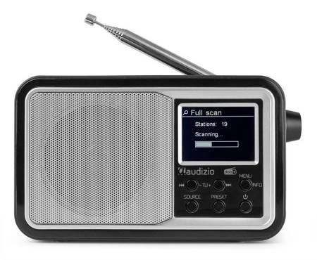 Przenośne radio DAB Audizio Anzio z Bluetooth, radiem FM i baterią - srebrne