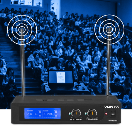 Zestaw mikrofonów nagłownych VHF Vonyx WM522B
